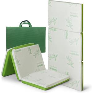 epselia ENJOY THE ITALIAN UNIVERSE EPSELIA Materasso Lettino per Bambini Pieghevole BAMBU' BIO con Borsa per Viaggio o Campeggio, cm 60x120 H6 Certificato Antisoffoco EN16890:2017 Poliuretano con Fori CertiPUR™ OEKO-TEX®
