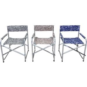 MA MAISON Sedia da Campeggio Regista Pieghevole 55x50x80cm-Struttura in Alluminio, Regge il Peso, Leggera, Giardino, Portatile, Richiudibile, Mare Spiaggia e Pesca- Salvaspazio (SCRITTE - Assortita)