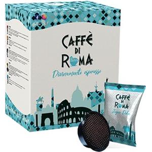 CAFFE' DI ROMA 100 Capsule CAFFE DI ROMA Miscela SOGNO DEK Decaffeinato Compatibili con A Modo Mio - Cremoso e Persistente - 100 Capsule Compatibili con le Macchine ad uso domestico Lavazza* A Modo Mio* -