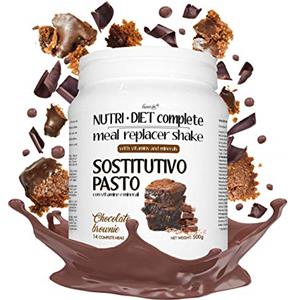 Line@Diet PASTO SOSTITUTIVO NUTRI DIET complete al gusto di BROWNIE al CIOCCOLATO Line@diet | 500g, 14 PASTI completi | ricco di vitamine e minerali