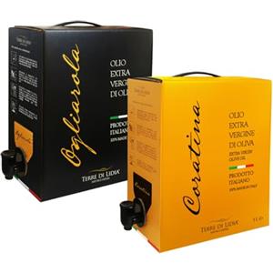 TERRE DI LIDIA SAPORI E SAPERI DI PUGLIA Terre di Lidia - Olio Extravergine di Oliva - 1 box (3L) Varietà Coratina, Gusto intenso + 1 box (3L) Varietà Ogliarola, Gusto delicato - 100% Italiano - Campagna 2025/2026