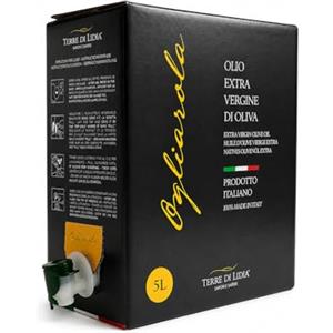 TERRE DI LIDIA SAPORI E SAPERI DI PUGLIA Terre di Lidia - Olio extravergine di oliva - 1 bag in box (5 L) - scatola con rubinetto laterale - Filiera corta, Campagna 2025/2026 - Varietà Ogliarola, Gusto Delicato - Produzione 100% italiana