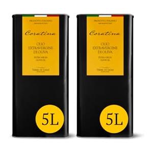 TERRE DI LIDIA SAPORI E SAPERI DI PUGLIA Terre di Lidia - Olio extravergine di oliva - 2 Latte da 5 L (10 L) - Filiera corta, Campagna 2025/2026, Estratto a freddo - Varietà Coratina, Gusto Intenso - Produzione 100% italiana