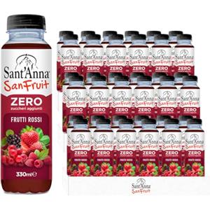 Sant'Anna SanFruit Frutti Rossi 0,33L Pack da 36 bottiglie | Bevanda a base di succhi di Frutta in Acqua Sant'Anna Senza Zuccheri Aggiunti