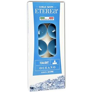 Ma Maison Tealight Confezione da 20 Candele Profumate in Alluminio Lunga Durata 4 Ore - Candeline, Decorative, per la Casa, Lumini - Per Interni Colorate (Azzurro | Oceano)