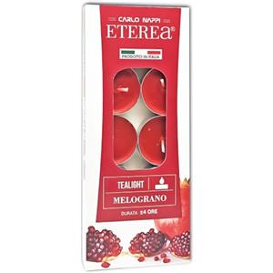 Ma Maison Tealight Confezione da 20 Candele Profumate in Alluminio Lunga Durata 4 Ore - Candeline, Decorative, per la Casa, Lumini - Per Interni Colorate (Rosso | Melograno)