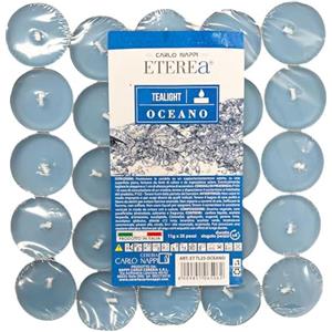 Ma Maison Tealight Confezione da 50 Candele Profumate in Alluminio Lunga Durata 4 Ore - Candeline, Decorative, per la Casa, Lumini - Per Interni Colorate (Oceano | 50 Pz)