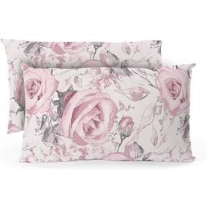 BANZAII TEXTILE INNOVATOR ONLINE Banzaii Coppia Federe 50x80 cm con Cerniera 100% Microfibra Manopesca, Set 2 Federe con Zip 50x80 cm, Made in Italy, Giulia Rosa