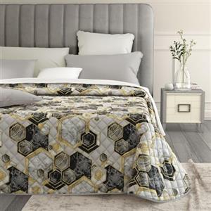 MAXIME MAISON - Copriletto Matrimoniale Estivo, Primaverile (100 gr/mq) Trapuntino Estivo Matrimoniale, Trapunta Matrimoniale Primaverile Leggera, Letto Mezza Stagione in Raso di Cotone Satin