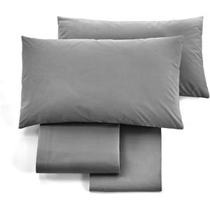 Puraluna - Lenzuola Maxi Coccole - set lenzuola matrimoniale MADE IN ITALY - sotto180X200cm h30cm (Grigio, King Size)