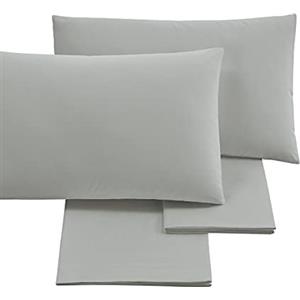 Puraluna CUORE - Completo Letto Matrimoniale 160x200 | set di lenzuola | MADE IN ITALY | sotto con angoli H30 (Perla, Matrimoniale Lungo)