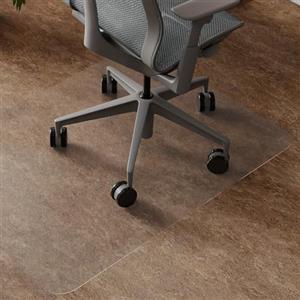 HOMCOM Tappetino Salvapavimento 120x90 cm Trasparente, Tappeto per Sedia da Ufficio in Plastica