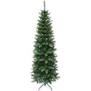 MAURY'S IL NUMERO UNO DEL RISPARMIO Maury's Albero di Natale Artificiale Extra Slim Sintetico Verde 240 cm con 957 Rami Folto Effetto Realistico Decorazione Natalizia Rami a Gancio