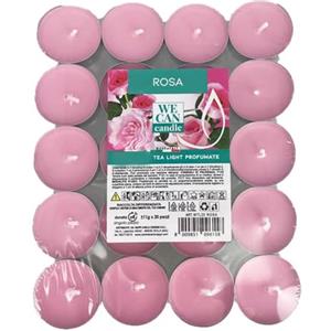 Ma Maison Tealight Confezione da 40 Candele Profumate in Alluminio Lunga Durata 4 Ore - Candeline, Decorative, per la Casa, Lumini - Per Interni Colorate (Rosa | Petali di Seta)