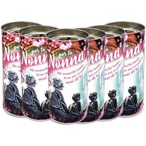 Ma Maison Set 6 Ceri Votivi Nonna 58x13 cm, Lumino Funerale - Candele Decorative, con Scritta, Non Profumata, Colorato, Durata 2 Giorni, Cimitero, Lapide - per i Tuoi Cari (Nonna)