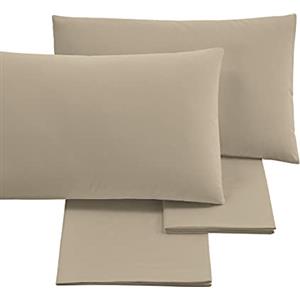 Puraluna CUORE - Completo Letto Matrimoniale | set di lenzuola | MADE IN ITALY | sotto con angoli (Sabbia, Matrimoniale)