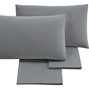 Puraluna CUORE - Completo Letto Matrimoniale | set di lenzuola | MADE IN ITALY | sotto con angoli (Grigio, Matrimoniale)