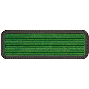 Olivo Tappeti OLIVO.shop | MOQUETTE SCALINO Zerbino in gomma antiscivolo per scale con inserto super assorbente, 25x75 cm 5 colori (VERDE)