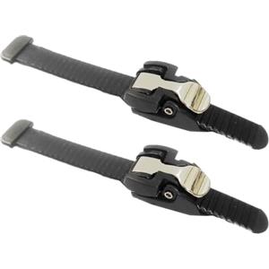Axorafow 2 fibbie in metallo per pattini a rotelle, regolabili, 150 cm, per pattini in PVC, fibbia in linea nera, resistente alla ruggine (confezione da 1 paio) (tipo A)