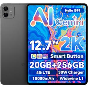 TECLAST Artpad Pro Tablet 12.7 Pollici, 2.2GHz Helio G99 Octa-Core Gaming Tablet Android 15, Doppio SIM 4G LTE+5G WiFi, 2176×1600, 20GB RAM+256GB ROM(TF 8TB) 10000mAh 30W Carica Rapida