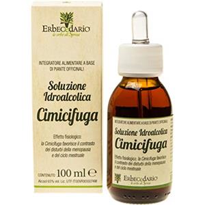 Erbecedario Tintura Madre Cimicifuga Erbecedario Integratore Menopausa, Un Valido Aiuto Per Disturbi Da Menopausa e Del Ciclo Mestruale, Menopausa Integratori Vampate E Caldane, 1 Flacone In Gocce 100 ml