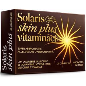 Vitaminact Integratore Abbronzatura SOLARIS - L'Unico con Collagene e Ialuronico - Alto Dosaggio di Betacarotene Puro - Acceleratore Abbronzatura - Attivatore Abbronzatura - Attivatore Melanina - Scorta 4 mesi.