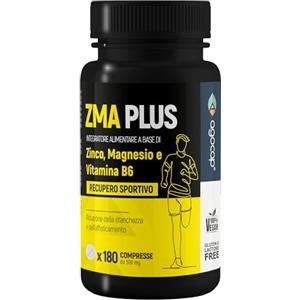 Agocap ZMA Alta Concentrazione 180 compresse. Integratore Testosterone Massa Muscolare a base di Zinco, Magnesio e Vitamina B6. Riduce Stanchezza e Affaticamento. NO GLUTINE E LATTOSIO. Zma PLUS da Agocap
