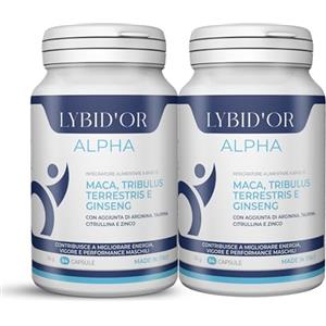 LYBID'OR Integratore con Maca Peruviana, Tribulus Terrestris, Arginina, Zinco, Citrullina, Ginseng e Taurina - 4 Mesi di Fornitura