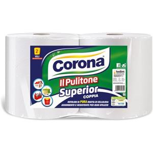 Generico 6 Rotoloni Asciugatutto 2 Veli in Pura Cellulosa, 400 Strappi Extra Resistenti A Rotolo, Carta Multiuso Assorbente, Made in Italy, FSC