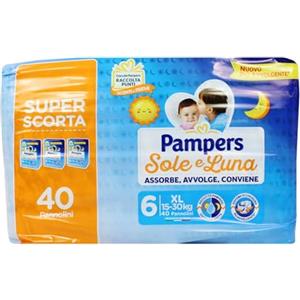 Pampers SOLE&LUNA SUPER SCORTA 6^ 15-30 XL