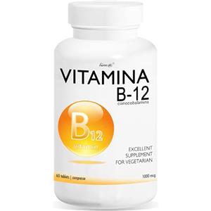 Line@Diet VITAMINA B12 Line@ 60cpr | Un aiuto per la FORMAZIONE DI GLOBULI ROSSI | Un alleato per la STANCHEZZA QUOTIDIANA