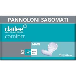 Dailee Comfort Maxi - 112x Pannoloni Sagomati per Anziani - Pannolone Rettangolare, Assorbente Incontinenza 8,5 Gocce - Comodi, Protettivi e Delicati