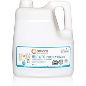 Officina Naturae | Solara Detersivo Ecologico Concentrato per Bucato, a Mano o per Lavatrice, Flacone in Bioplastica 4L