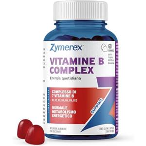Zymerex VITAMINE B COMPLEX Gummies | 60 gommose | Metabolismo energetico | Sistema immunitario | Energia quotidiana | Senza zuccheri aggiunti, glutine e lattosio