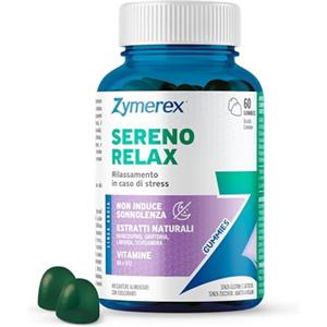 Zymerex SERENO RELAX Gummies | 60 gommose | Benessere mentale | Rilassamento in caso di stress | Integratore per ansia | Normale tono dell'umore | Senza zuccheri, glutine e lattosio | Adatto a vegani