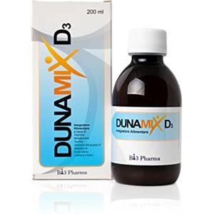 BI3 Pharma Potenzia le difese immunitarie migliora Recupero Post Influenzale e tono muscolare - DUNAMIX D3 Sciroppo con Vit D3, Colostro, Arginina e ciclodrstrine, Iodio, gruppo B,Taurina-200 ml Adulti e Bambini