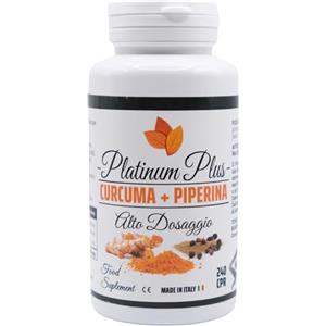 Natural Sprint Curcuma + Piperina Platinum Plus - Curcumina Titolata ad Alto Dosaggio - 240 Compresse Naturali Made in Italy per il benessere quotidiano