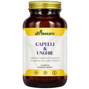 avissure Capelli e Unghie Integratore avissure con Biotina, Zinco, Rame e Silicio Vegetale, con Bambù, Equiseto e Ortica, Supporto per Capelli Forti e Unghie Resistenti, 1 Compressa al Giorno, Senza Glutine