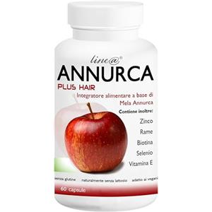 Line@Diet Mela Annurca Plus hair Line@ | INCREMENTA e rinforza i tuoi CAPELLI | 60 capsule | 800 mg estratto secco di MELA ANNURCA | ZINCO | RAME | BIOTINA | SELENIO | VITAMINA E