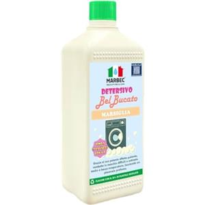 MARBEC DETERSIVO BelBucato Marsiglia 1LT Detersivo liquido concentrato per bucato a mano e in lavatrice, dal profumo di marsiglia