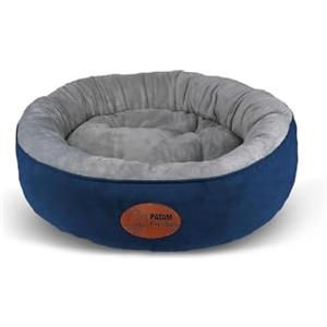 PATAM Cuccia per Cani e Gatti da Interno, Morbida, Sfoderabile, Lavabile e Antiscivolo, Fufi Blu, Small 51 cm