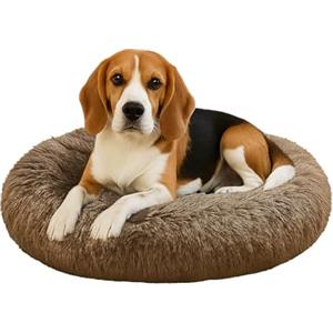 Dorian Home - Cuccia Cane Interno e Cuccia Gatto Tonda, Cuscino Cane Gatto Antiscivolo - Cuscino per Cani e Gatti Lavabile Taglia Grande, Media, Piccola, Lettino Cani Morbido, Letto Peloso a Ciambella