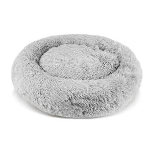 PATAM Cuccia Morbida, Lettino per Cani e Gatti a Ciambella Sfoderabile e Antiscivolo, Alaska Grigio, Small 51 cm