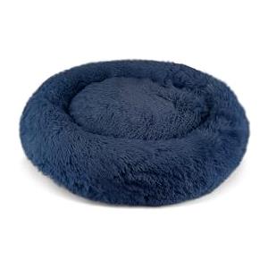 PATAM Cuccia Morbida, Lettino per Cani e Gatti a Ciambella Sfoderabile e Antiscivolo, Alaska Blu, Small 51 cm