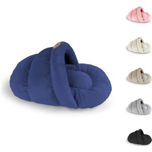 PATAM Cuccia per Gatti e Cani di Piccola Taglia - Cuscino per Animali Lavabile, Fondo Antiscivolo - Buddy Blu, 49.5x40.6x18 cm