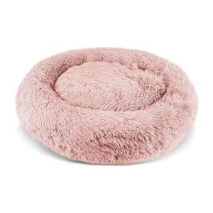 PATAM Cuccia Morbida, Lettino per Cani e Gatti a Ciambella Sfoderabile e Antiscivolo, Alaska Rosa, Small 51 cm