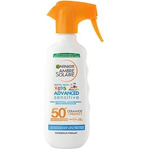 Garnier Ambre Solaire Advanced Sensitive Kids Ceramide Protect Spray Gachette Protettivo SPF50+, 270 ml
