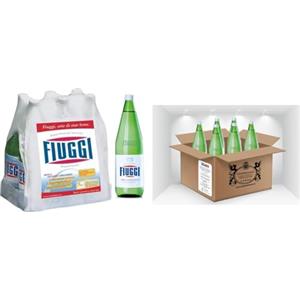 CG94 - Acqua Fiuggi Naturale 6x1L Vetro - Acqua Minerale Oligominerale, Residuo Fisso Basso, Depurativa - Confezione da 6 Bottiglie