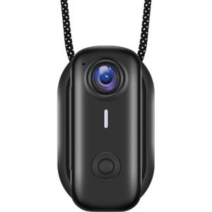 ReachMall Videocamera da pollice 2K, portatile, magnetica per mini body cam, batteria da 650 mAh, registrazione in loop e rilevamento di movimento, 2026 (nero)