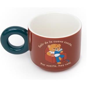 Mr. Wonderful Tazza Impilabile - Uscire dalla Tana è Difficile. Per Fortuna, c'è il Caffè - 330 ml